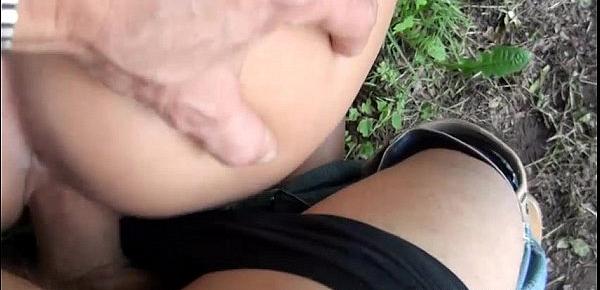  Czech slut Barbara Sweet with big tits banged in public